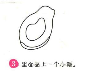 木瓜简笔画画法步骤03