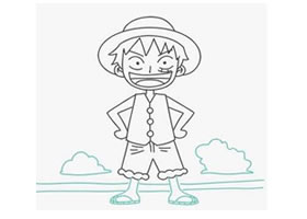 海贼路飞简笔画