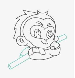 齐天大圣孙悟空简笔画画法步骤07