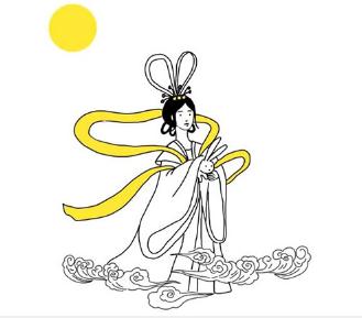 卡通嫦娥仙子简笔画画法步骤06