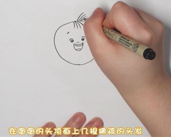 大耳朵图图简笔画画法步骤01