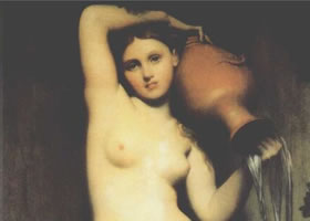 世界名画《春之仙女》（泉）布面油画
