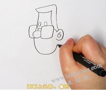 小头爸爸简笔画画法步骤01