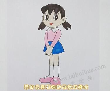 静香简笔画画法步骤05