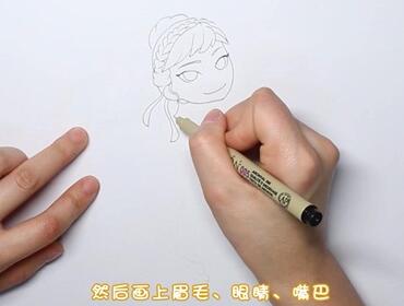 安娜公主简笔画画法步骤