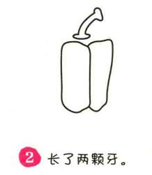 青椒简笔画画法步骤02
