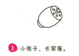 莲藕简笔画画法步骤01