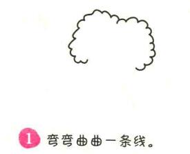 菜花简笔画画法步骤01