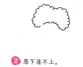 菜花简笔画画法步骤02