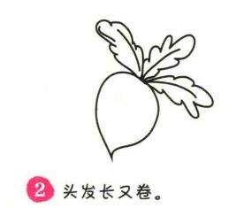 萝卜简笔画画法步骤02