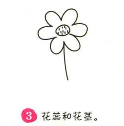 小野花简笔画画法步骤03
