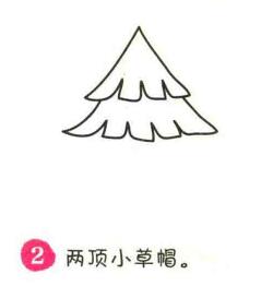 松树简笔画画法步骤02