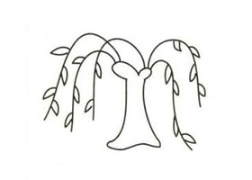 柳树简笔画