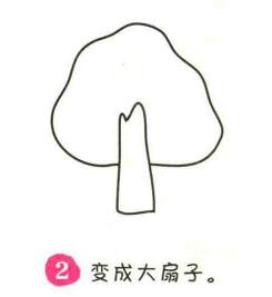 杨树简笔画画法步骤02