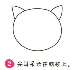 老虎简笔画画法步骤02