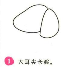 小狗简笔画画法步骤01