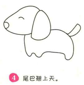 小狗简笔画画法步骤04
