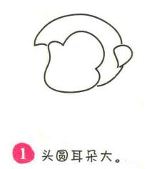 猴子简笔画画法步骤01