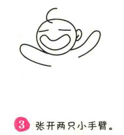 男孩简笔画画法步骤03