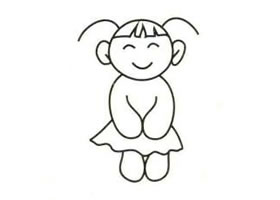 女孩简笔画