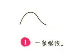 日出简笔画画法步骤01