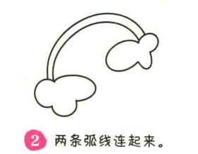 彩虹简笔画画法步骤02
