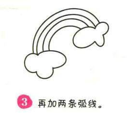 彩虹简笔画画法步骤03