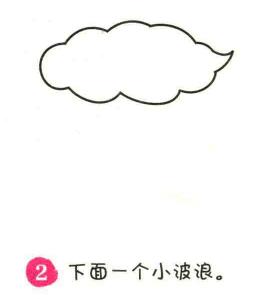 闪电简笔画画法步骤02
