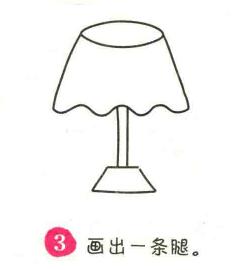台灯简笔画画法步骤03