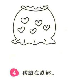 短裙简笔画画法步骤04