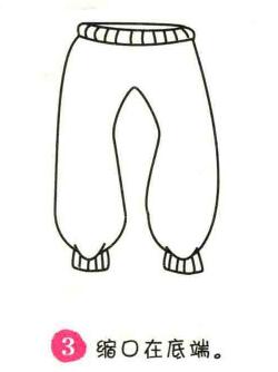 长裤简笔画画法步骤03