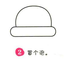 帽子简笔画画法步骤02