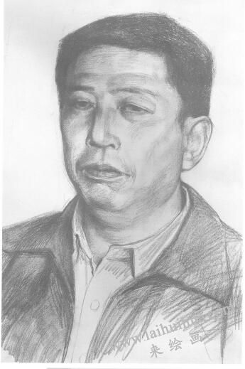 素描肖像画步骤分解三（中年男子）04