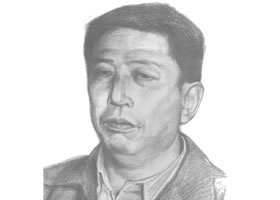 素描肖像画步骤分解三（中年男子）