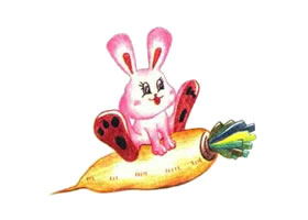 兔子色铅笔简笔画（二）