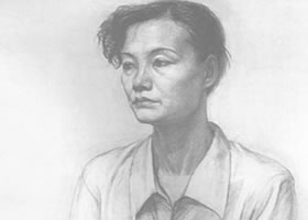 中年女子素描肖像画作品（二）