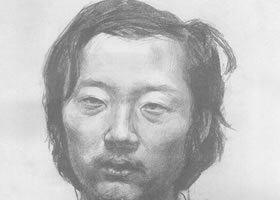 中年男子素描肖像画作品（一）
