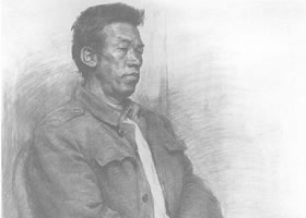 中年男子素描肖像画作品（五）