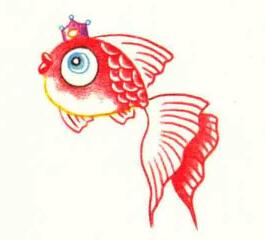 金鱼色铅笔画画法步骤04