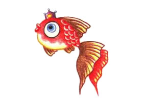 金鱼色铅笔画