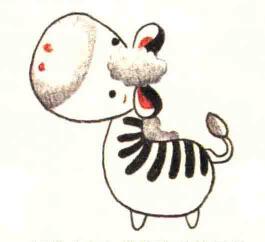 斑马色铅笔简笔画画法步骤05