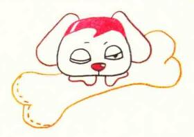 狗狗的色铅笔简笔画画法步骤03
