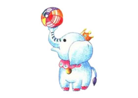 大象的色铅笔简笔画