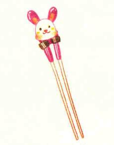 筷子色铅笔简笔画画法步骤05