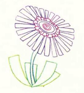 卡通花色铅笔简笔画画法步骤02