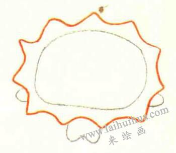 抱枕色铅笔简笔画画法步骤02