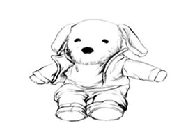 玩具狗的画法步骤