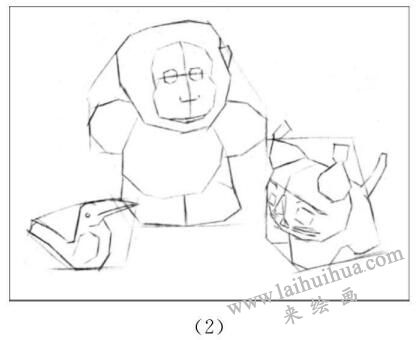 玩具组合的画法步骤02