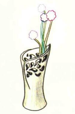 花瓶色铅笔简笔画画法步骤04