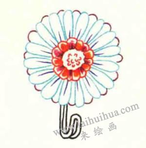 粘钩色铅笔简笔画画法步骤03